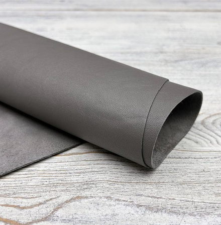 Poncho Lux Stone (1,3-1,5 мм), цв. Серый, натуральная кожа козы