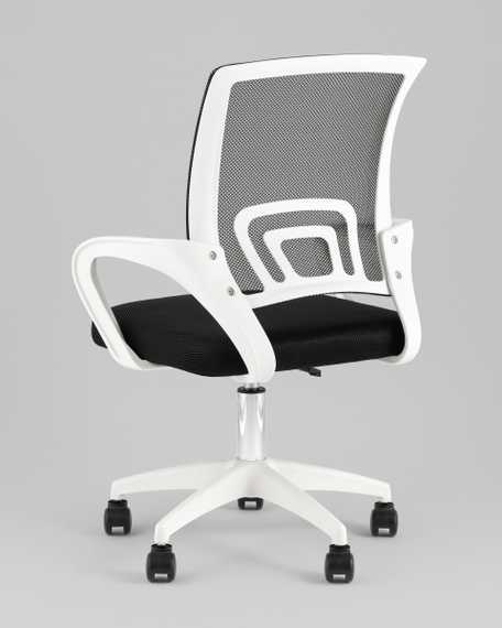 Кресло офисное TopChairs Simple SN черный пластик белый