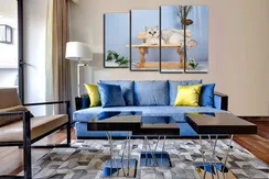 Модульная картина "Удивление на морде"