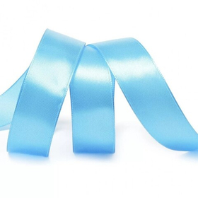 Лента атласная 25 мм. голубая