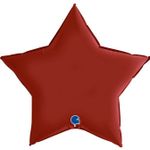G Шар Звезда 36'' / 91 см Рубиновый Сатин (БГ-150)