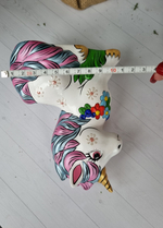 Единорог Радужный фарфоровая игрушка под ёлку