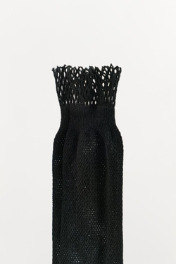 ZARA ДЛИННЫЕ БЕСШОВНЫЕ МИТЕНКИ LIMITED EDITION, ЧЕРНЫЙ