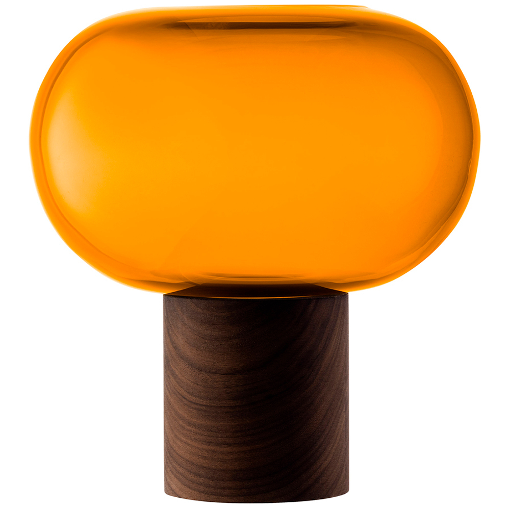 Ваза oblate, 21,5 см, янтарь/орех