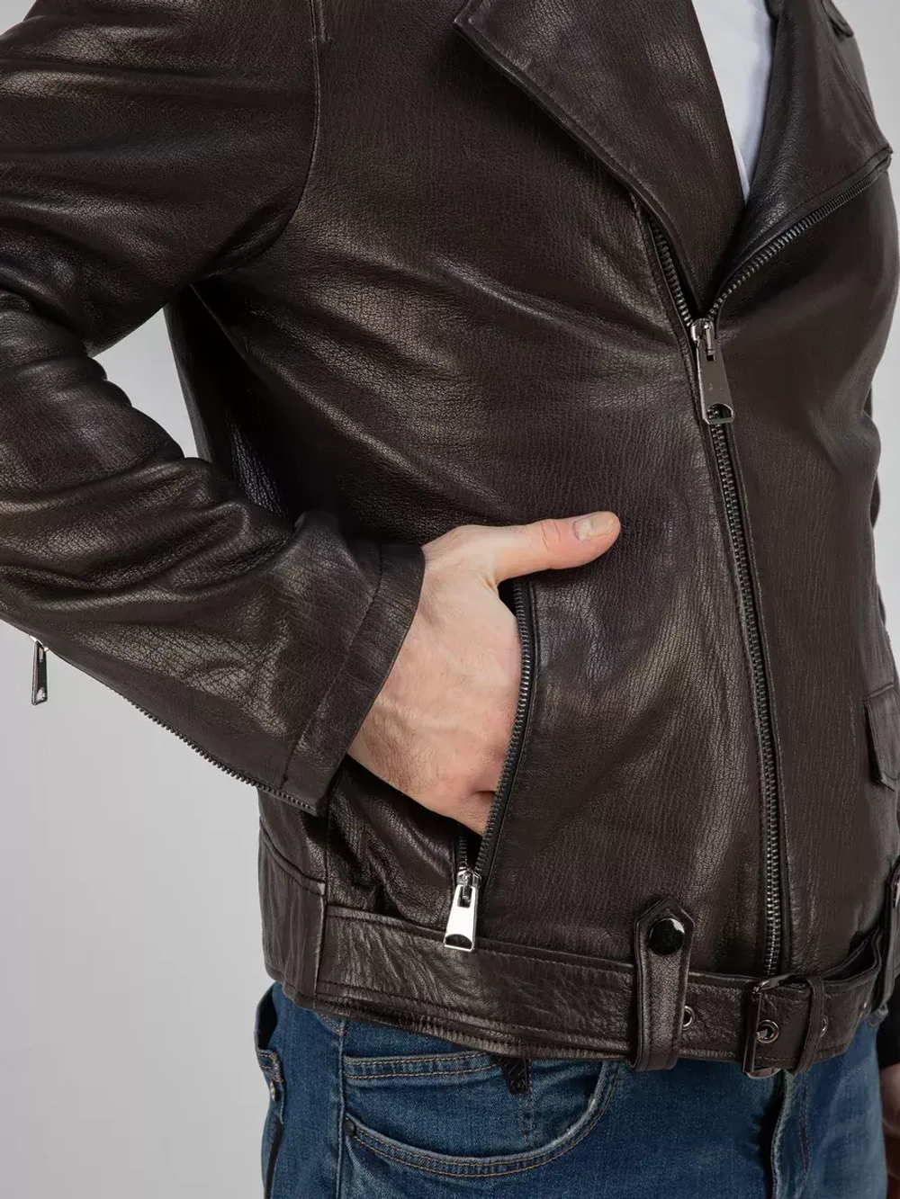 Куртка кожаная натуральная косуха