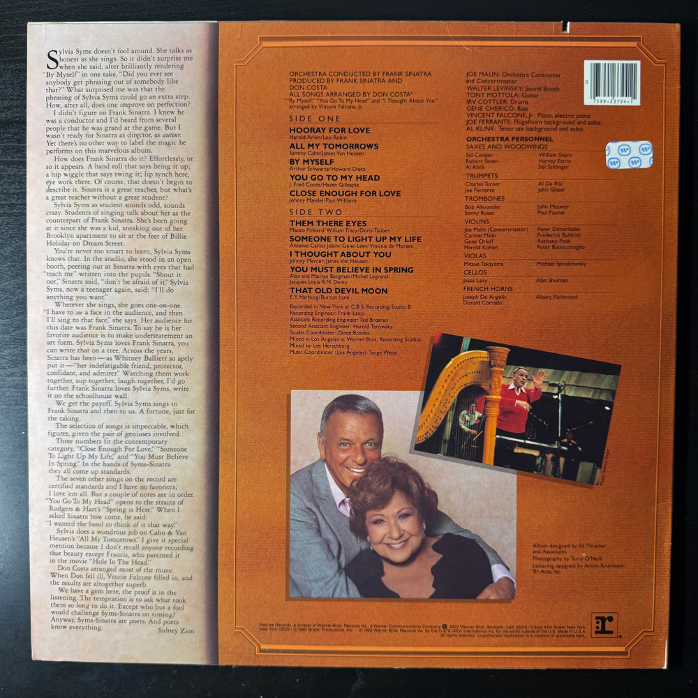 Sylvia Syms ‎– Syms By Sinatra (США 1982г.)
