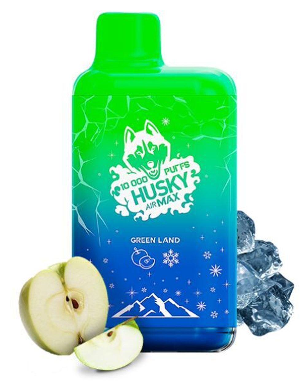 Husky Airmax Green land - зелёное яблоко-лёд 10000 купить в Москве с доставкой по России