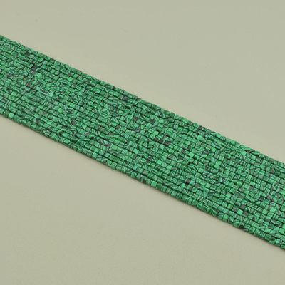 Нитка Малахит 38 см. (Без замка) - Зеленая