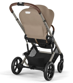 Коляска Cybex Balios S Lux TPE complete Aton S2 Ocean Blue 3 в 1 Almond Beige с дождевиками