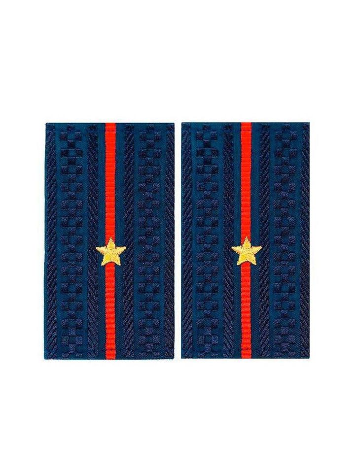 Фальшпогоны Полиция нового образца жаккардового плетения мл.лейтенант