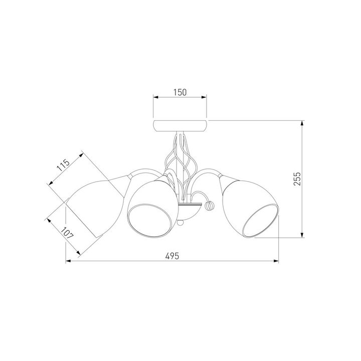 Подвесная люстра Eurosvet 30026/5 античная бронза