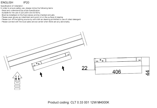 Магнитный трековый светильник Crystal Lux CLT 0.33 001 12W BL M4000K