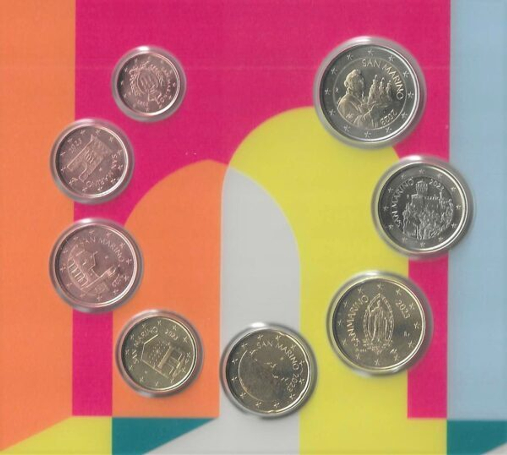 San Marino 2023 BU Set - Complete Euro Coin Collection