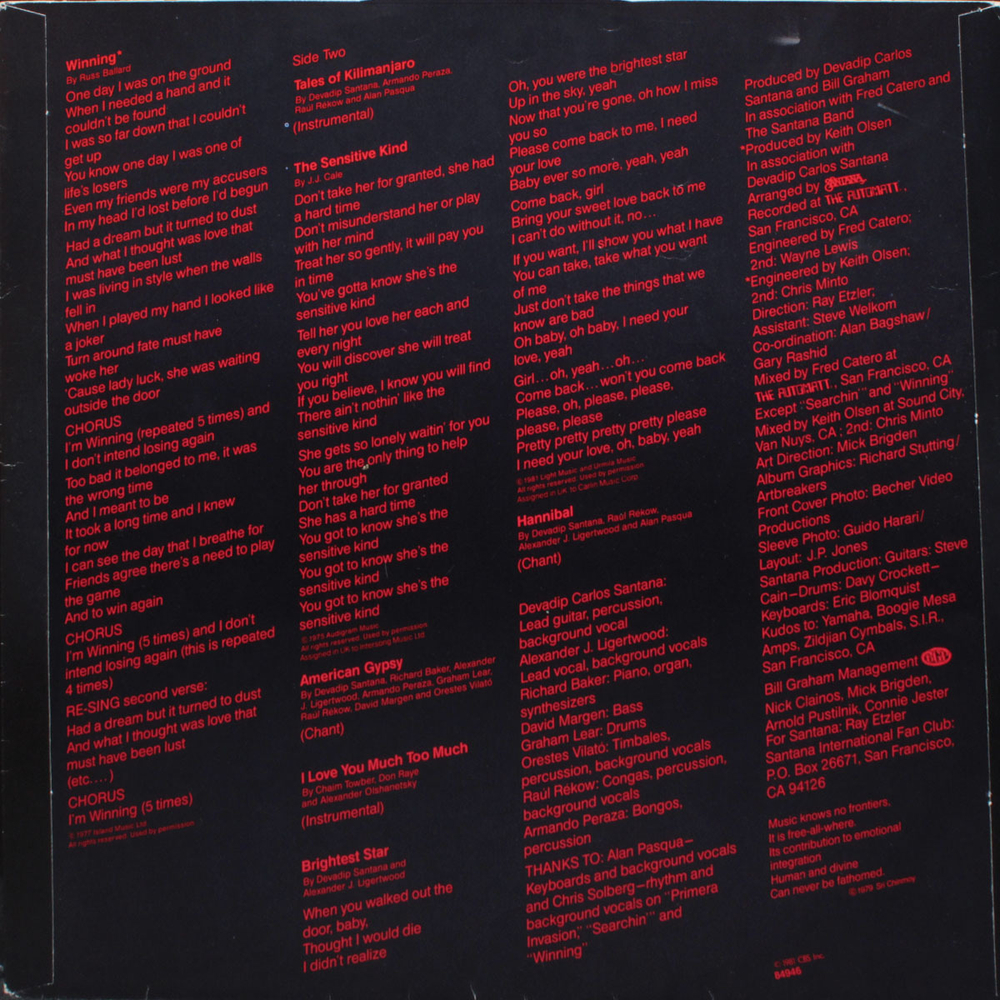 Santana / Zebop! (LP)