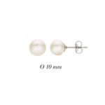 Серьги-пусеты с им. жемчугом, 10 мм