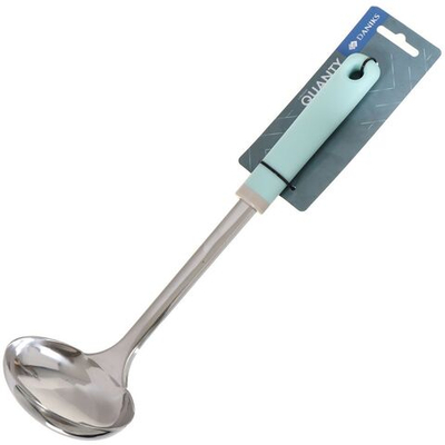 Половник нерж сталь, пластик ручка, навеска, Daniks, Кванти, YW-KT580-4