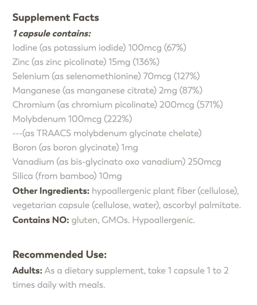 Pure Encapsulations - Trace Minerals 60 capsules