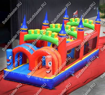 Надувная полоса препятствий "Нарвская крепость" размер 7*3*3 м