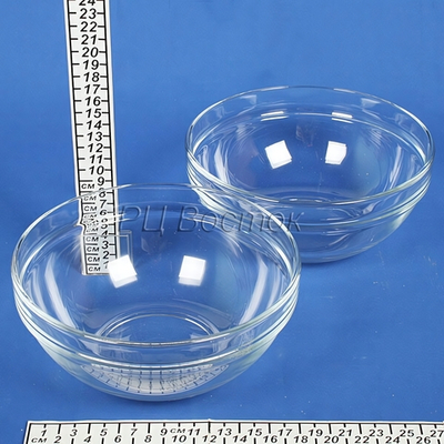 Набор стеклянных салатников 2шт 20см «Шеф» 53573