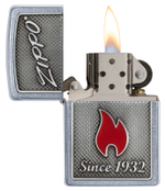 Зажигалка Zippo Classic с покрытием Street Chrome, латунь/сталь, серебристая, матовая, 36x12x56 мм