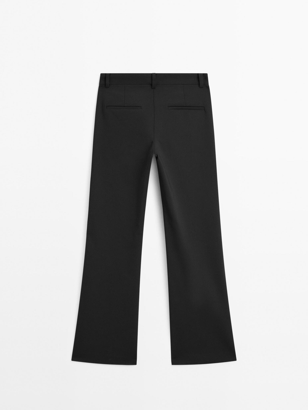 Massimo Dutti Расклешенные брюки-стрейч, черный