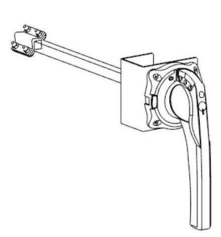 Рукоятка выносная поворотная боковая для уст. фронт. на SD630 красн./желт. SE SSDERHS15Y0630