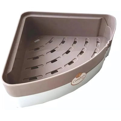 Полка многофункциональная угловая беж/бел