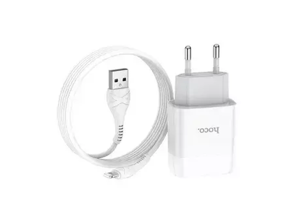 СЗУ 1USB 2.4A для micro USB Hoco C72A 1м (White)