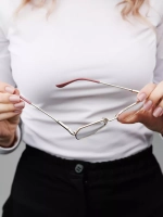 Оправа для очков женская брендовая золотистая