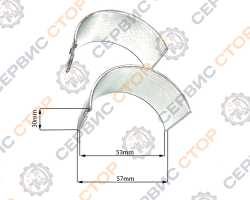 Вкладыши шатуна 190N/195N 0.00