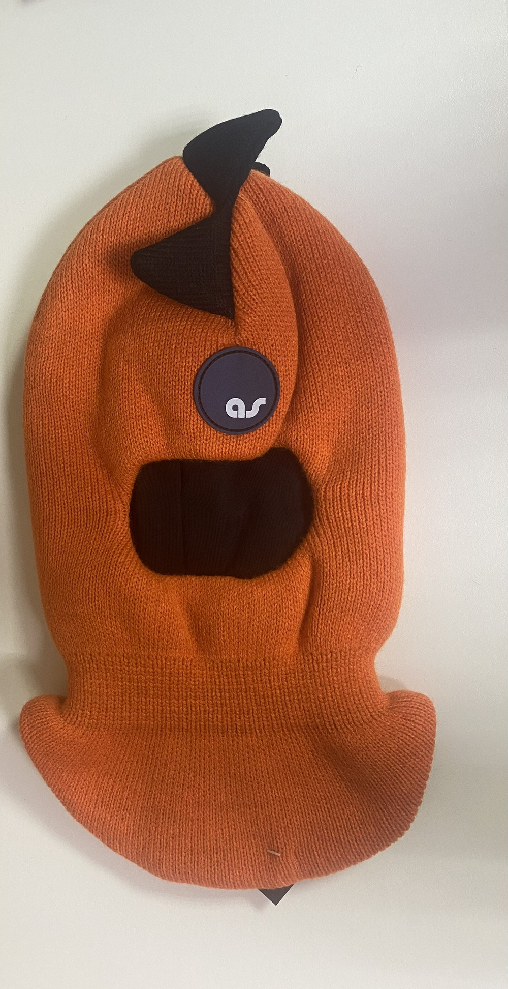 Шлем зимний детский на мальчика оранжевый, размеры 50,52