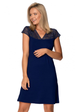 Сорочка Lorenza из вискозного полотна (Размер: L) (Цвет: темно-синий)