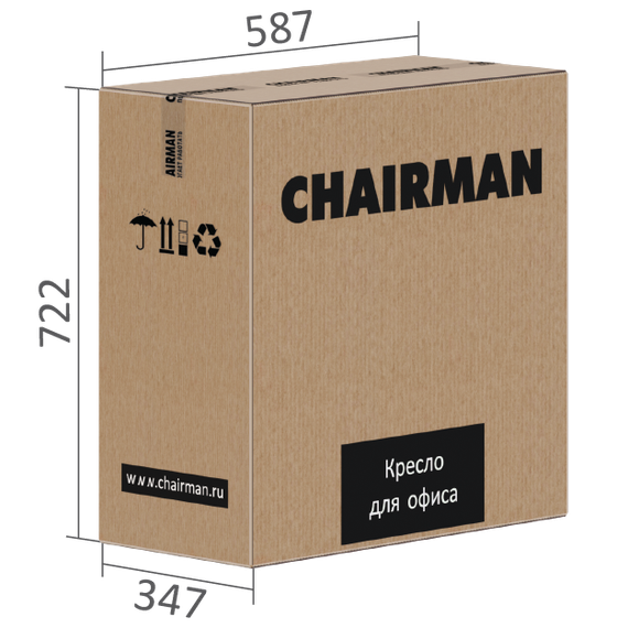 Офисное кресло Chairman 030 Россия ткань Т-28 коралл, пластик