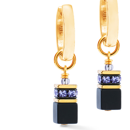 Серьги Coeur de Lion Black-Purple 3043/21-1308