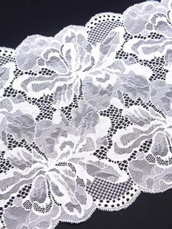03-264 ОПТ Кружево эластичное 22 см, теплый белый