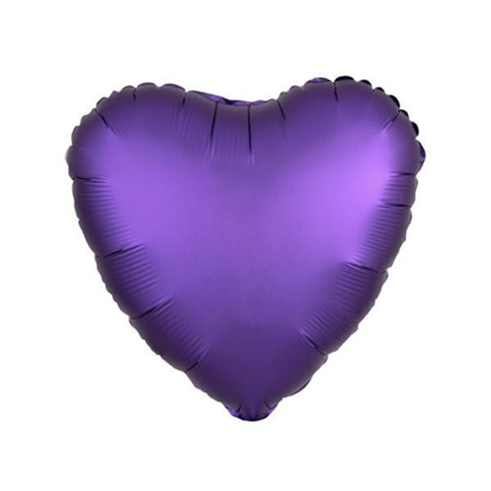 СЕРДЦЕ 18" Сатин Purple
