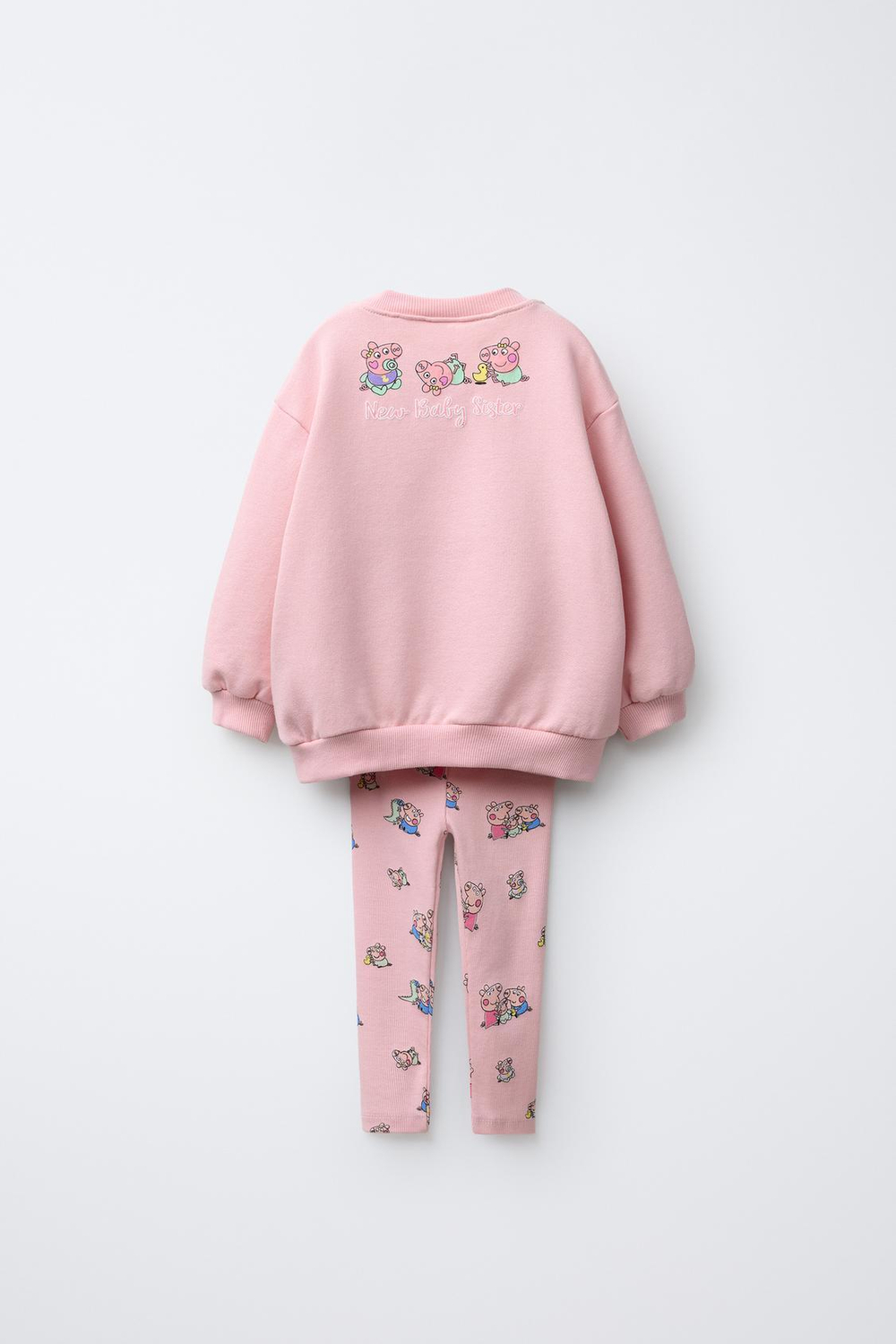 ZARA КОМПЛЕКТ: ТОЛСТОВКА И ЛЕГГИНСЫ PEPPA PIG ™, РОЗОВЫЙ