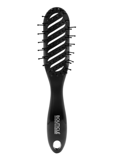 Профессиональная продувная щетка для укладки волос феном, ЧЕРНАЯ - Bouticle Tunnel Hair Brush