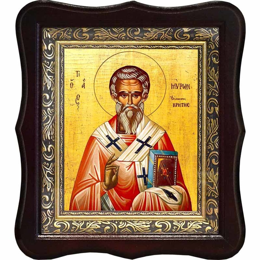 Мирон Чудотворец епископ Критский. Икона на холсте.