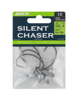Джиг-головка для рыбалки BKK на офсетном крючке Silent Chaser - 1X - EWG Round Head, размер крючка 1/0, вес 3,5г, 4 шт.