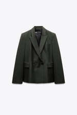 Двубортный блейзер из смесовой шерсти — zw collection