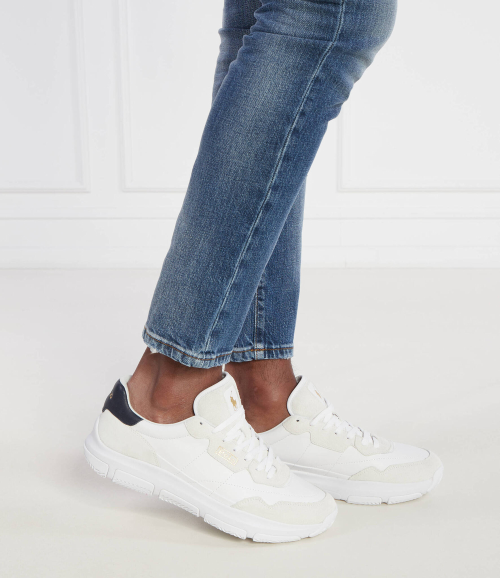 Кожаные кроссовки spa racer100 POLO RALPH LAUREN - бежевый(809931239)