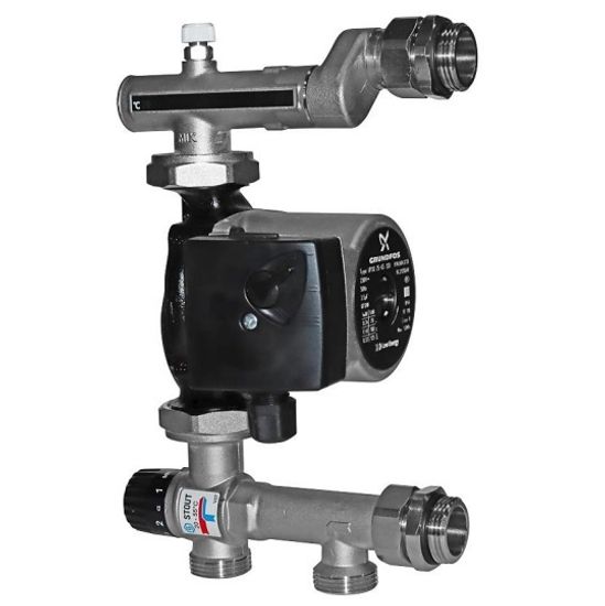 Насосно-смесительный узел Stout SDG-0120-005011 с насосом Grundfos UPSO 25-65 130 и терм.клап.20-55°