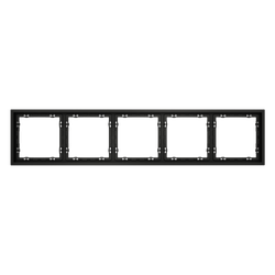 Рамка пластиковая VOLTUM S70 на 5 постов, (черный матовый)