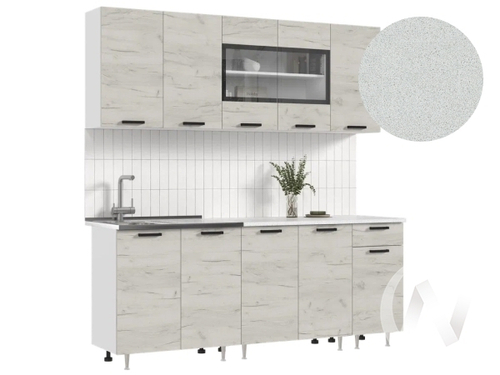 Кухня Рио NEW ЛДСП 2;0м (белый/дуб крафт белый/антарес)