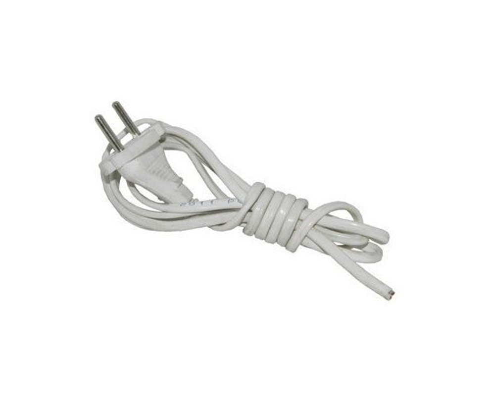 Шнур питания с литой вилкой ПВС 3х0.75 1.7м 10А белый, земля 204-606 Jett