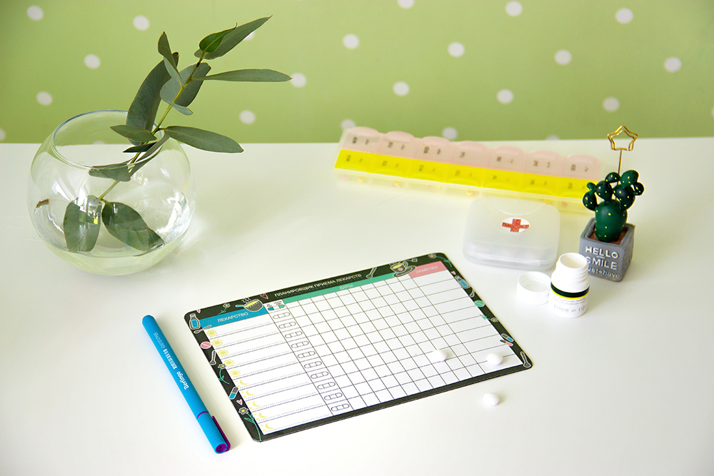 Планнер для приёма лекарств "Пилюля" 14,8х21 см