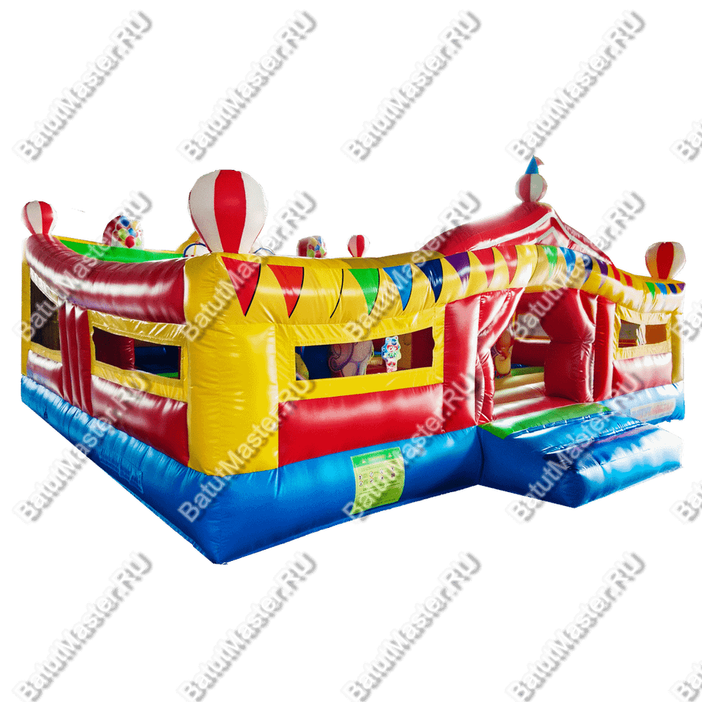Детский надувной батут "Весёлые циркачи" 6*6*2,8 м