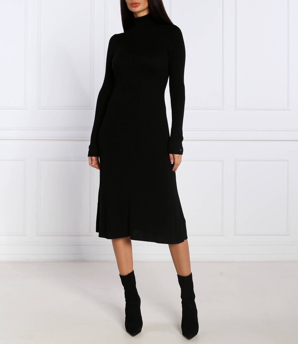 платье rib roll-nk Tommy Hilfiger - черный(WW0WW35617)