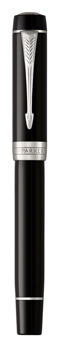 Перьевая ручка Parker Duofold Classic Black CT Centennial Fountain Pen, перо: F, цвет чернил: black, в подарочной упаковке.
